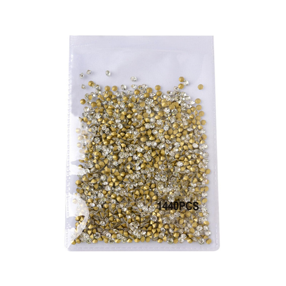 Nail Art Rhinestones Kit with Mixed Sizes Clear Crystal Nail Gems for DIY Nail Decoration SS4