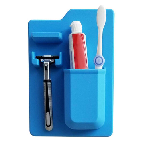 Silicone Toiletry Organizer with Self-Adhesive Base