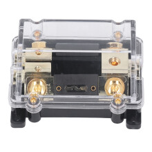 Porte-fusible ANL en alliage de zinc avec contacts plaqués or, couvercle transparent, bloc de fusibles automobile pour système audio de voiture,