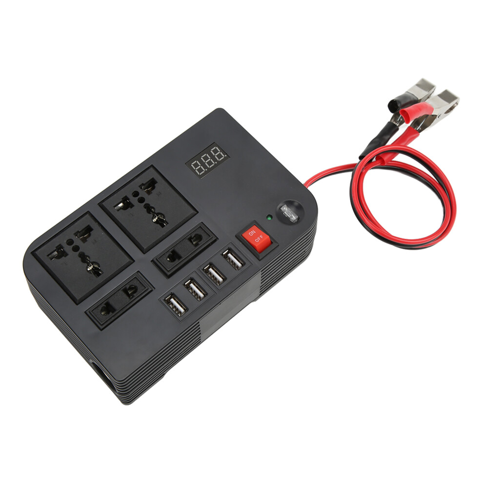 Power Converter Modified Sine Wave 12V To 220V 600W Inverter Black 9411390497102