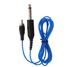 Stable Current Transmission Tattoo Cable Flexible Cord Gold-Plated Cable Gold Plated Head Durable Tattoo Clip Professional Rubber Tattoo Clip Line