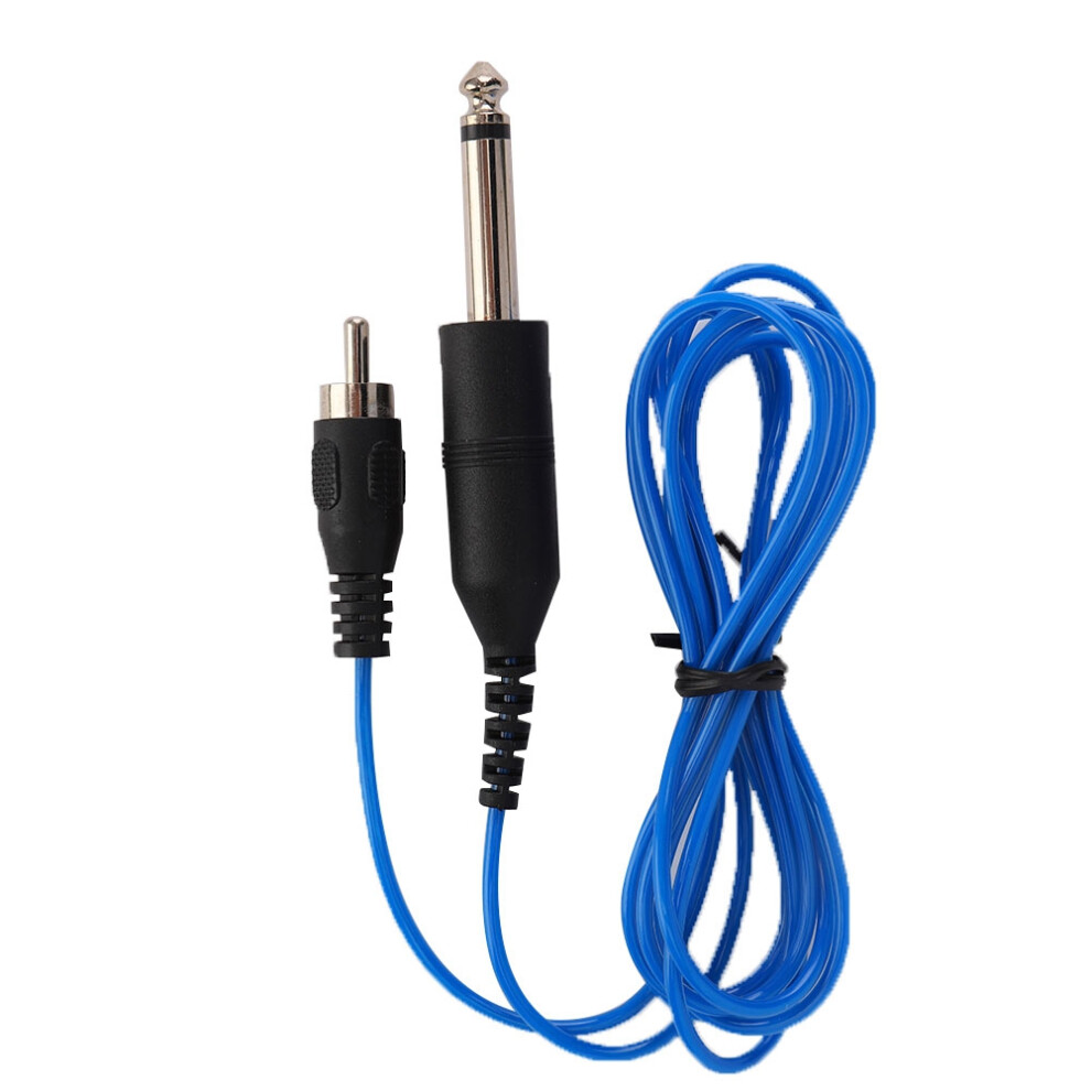 Gold Stable Current Transmission Tattoo Cable Flexible Cord -Plated Cable Plated Head Durable Tattoo Clip Professional Rubber Tattoo Clip Line