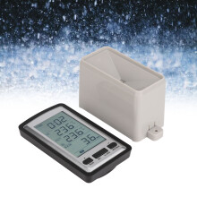 Wireless Rain Gauge & Temperature Recorder, 100m Range, ABS