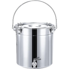 Stainless Steel Stock Pot with Lid and Tap, Large Capacity Soup Pot for Cooking and Storage