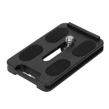 Placa de liberación rápida mecanizada con precisión CNC, tornillos de bloqueo antitorsión, compatibilidad universal, almohadillas de goma