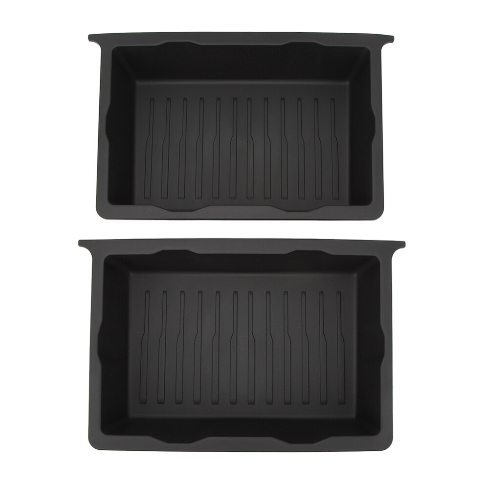 Under Seat Storage Box For Tesla Model Y Versatile Functionality Dual Layer Structure High Quality Abs Material Waterproof Underseat Bin Trash 9357860196178