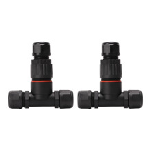 Bosca Acomhal Uiscedhíonach Ceangal Leictreach DIY, Nascóir Leictreach Allamuigh IP68 Nascóir Cineál T Uiscedhíonach PA66 Ábhar Cruthúnas