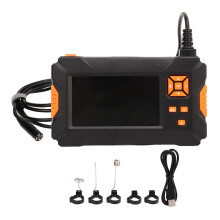 Endoscope Tool with Light Dual Lens Design Wide Field of View Inspection Camera4.3Inch HD Industrial Borescope IP67Waterproof Split Screen Viewing