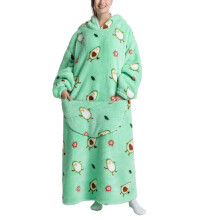Coperta indossabile Felpa con cappuccio oversize in pile spesso e caldo per uomo e donna con maniche e grande tasca Facile da lavare in lavatrice