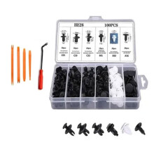 Kit di ricambio per clip a rivetto facile da usare, elementi di fissaggio per autoveicoli, set di fermi universali di varie dimensioni con strumento