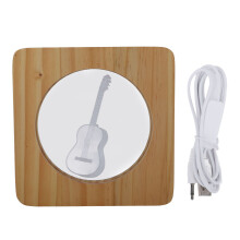 Heating Mug Mat With LED Lamp USB Beverage Heater Pad Coffee Mug Warmer Wood Grain Texture3D Design No Flicker Eye Protection One Touch Control Auto