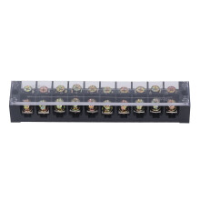 Bornier à vis double rangée pour câblage facile, excellente conductivité électrique, couvercle isolé, bornes sécurisées pour les doigts,