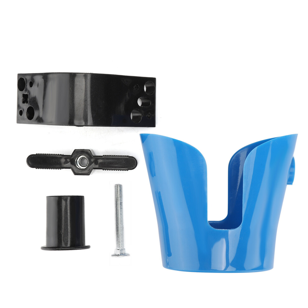 Stroller Cup Holder With Rotating Phone Mount Universal Drink Carrier For Wheelchair Bike Rollator Adjustable Clamp Foldable Lightweight Design