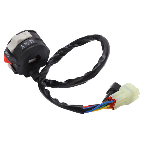 Handlebar Engine Control Switch For Scooters ATVs Multifunction Kill Switch With Starter And Light Control Plug In Wear Resistant Heat Tolerant Easy 1