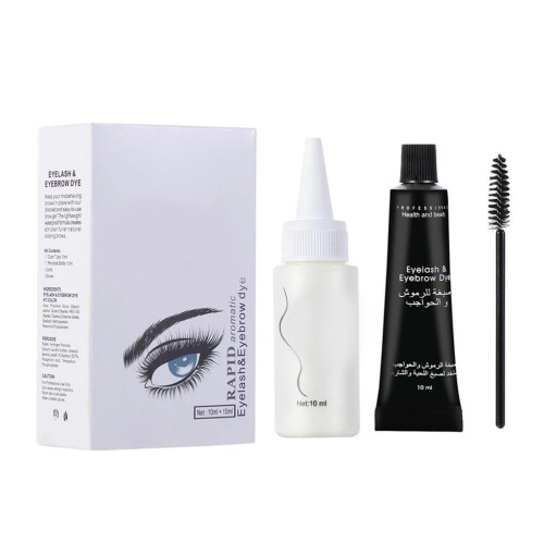 Κιτ βαφής φρυδιών Fuller Thicker Lashes, γυαλιστερό μαύρο χρώμα βλεφαρίδων, αδιάβροχο,