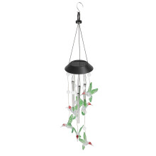 Lichtgevende windgong met kleurverandering, op zonne-energie, helder geluid, aluminium buis windgong voor tuindecoratie en erfversiering (1 set)
