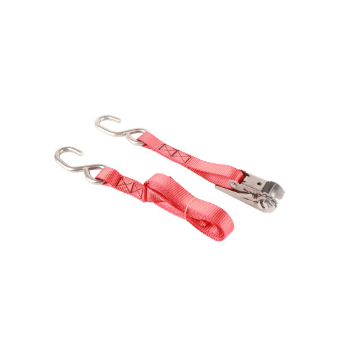 Rust Proof 1in 25mm Ratcheting Straps Red