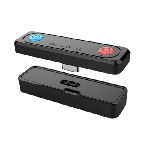 Wireless Audio Adapter With Bluetooth5.0, Low Latency Bluetooth Dongle For PS4Switch Mini Size High Quality Sound Multi Device Compatibility Stable 1