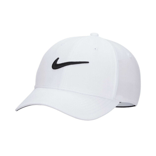 (One Size, White/Black) Nike Golf Swoosh Dri-FIT Structured Baseball Cap