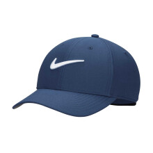 (One Size, Midnight Navy/White) Nike Golf Swoosh Dri-FIT Structured Baseball Cap