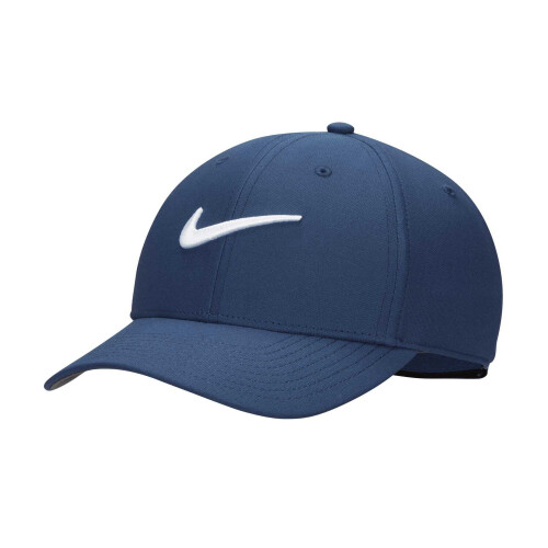 (One Size, Midnight Navy/White) Nike Golf Swoosh Dri-FIT Structured Baseball Cap