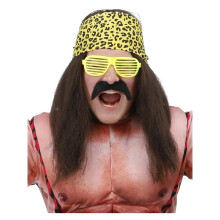 (One Size, Brown) Smiffys 90s Wrestling Star Costume Accessory Set