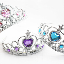 Glitzer-Prinzessinnen-Krone und Zauberstab Set für kleine Mädchen, Kunststoff, 16,5 cm Krone, 32 cm Zauberstab