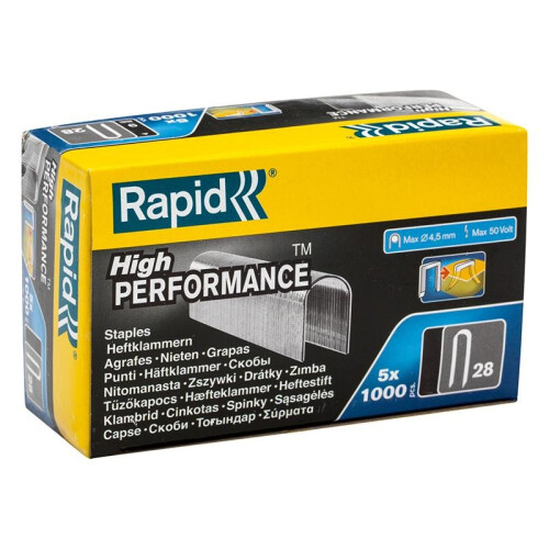 Rapid (10mm leg length, Multi Colour) Rapid 28 Series Staples