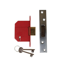 (68mm, Satin Chrome) Union Strongbolt 2100s 5 Lever Mortice Deadlock