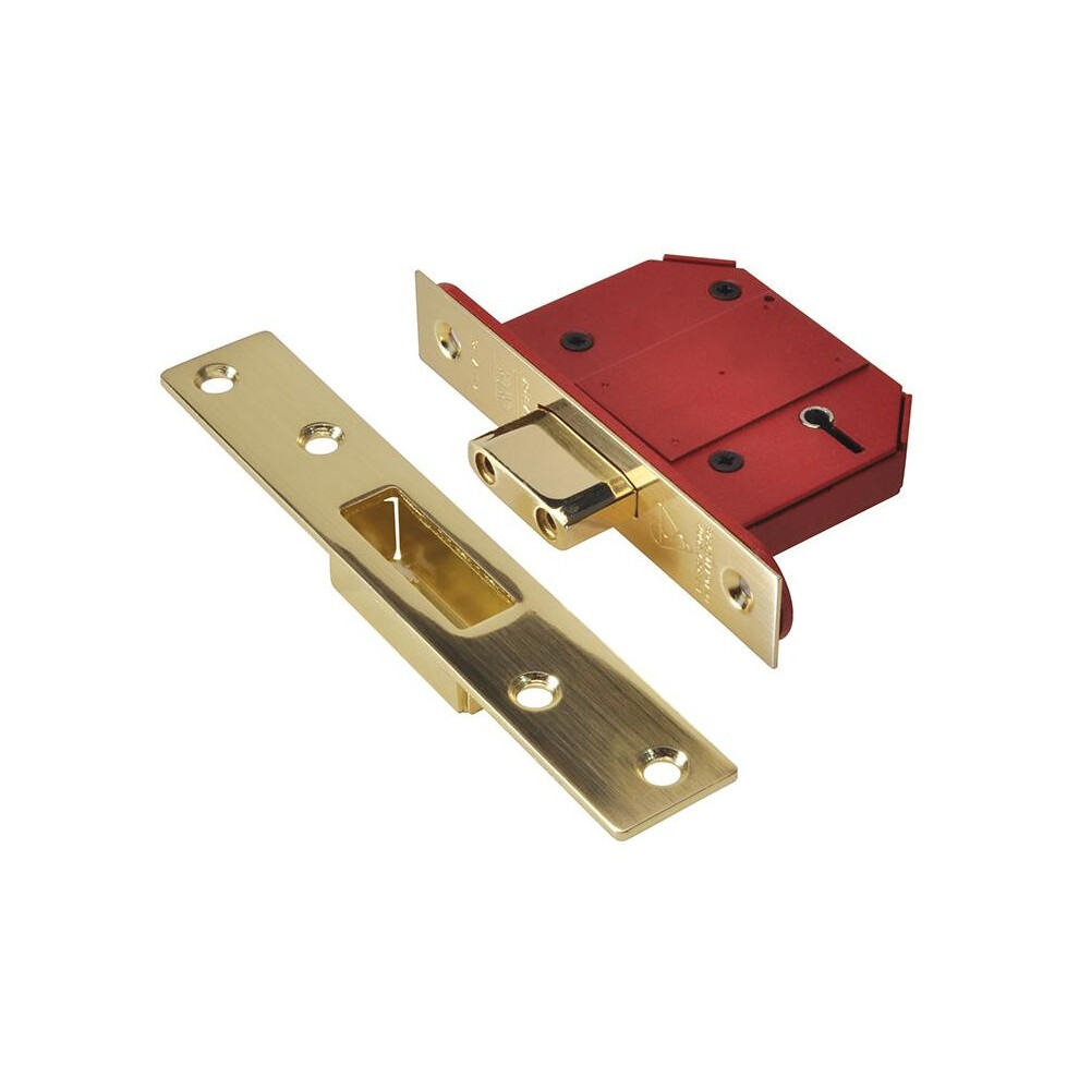 (68Mm, Satin Brass) Union Strongbolt 2100S 5 Lever Mortice Deadlock 5063750545400