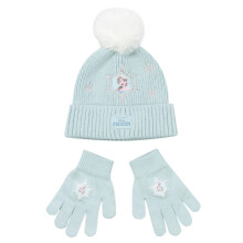 Frozen Girls Elsa Beanie & Gloves Set