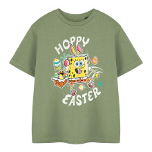 (13-14 Years, Green) SpongeBob SquarePants Childrens/Kids Hoppy Easter T-Shirt