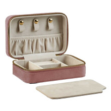 (One Size, Rose Quartz) Bagbase Velvet Travel Jewellery Box