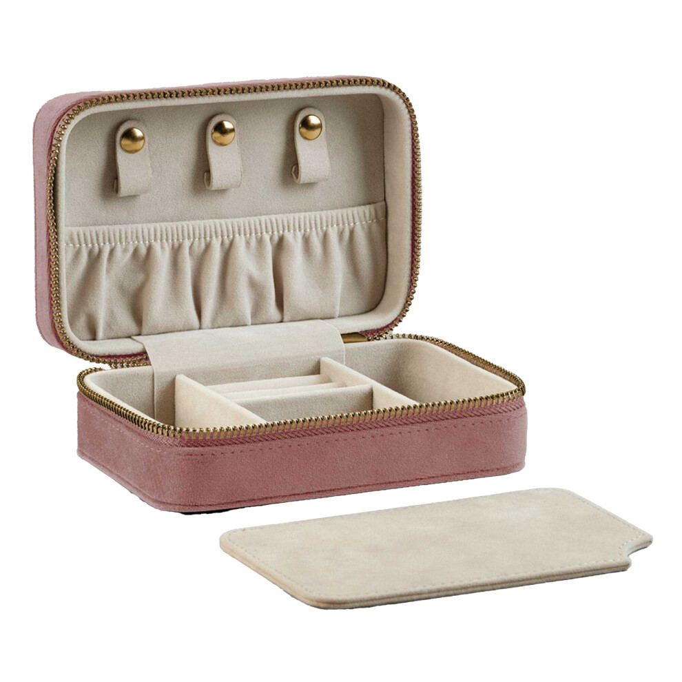 Bagbase (One Size, Rose Quartz) Velvet Travel Jewellery Box