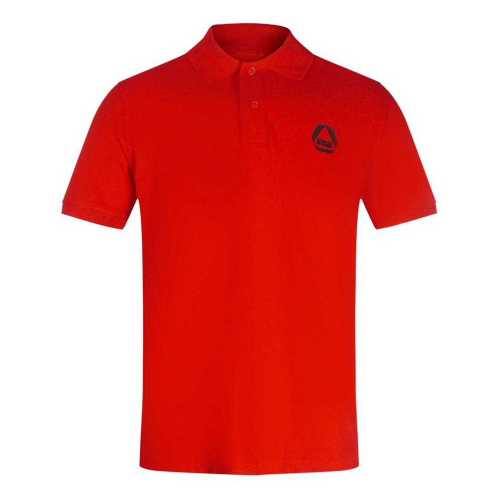 New Diesel Men's (L, ) Triangular Logo Polo Shirt Red