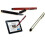 3 Pack Stylus Pen for Samsung Galaxy A5, Dual Function Touchscreen and Ballpoint, Silver Red Black 2