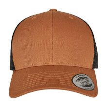 (One Size, Caramel/Black) Flexfit Retro Two Tone Trucker Cap