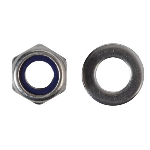 Forgefix Forgefix Hexagonal Nuts With Nylon Inserts, S/s