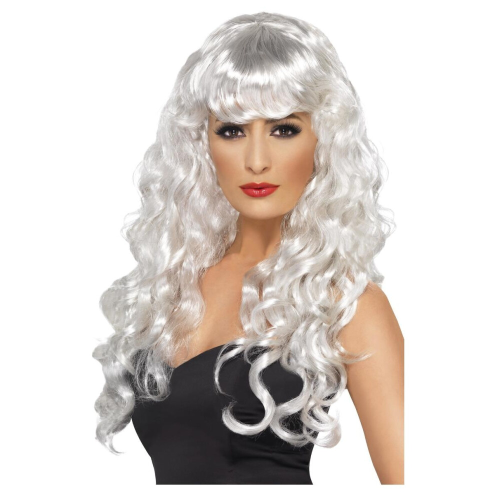 Smiffys (One Size, White) Womens/Ladies Siren Wig