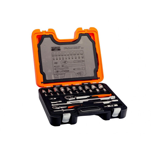 Bahco Bahco S410 1/4in & 1/2in Drive Socket & Spanner Set, 41 Piece 1