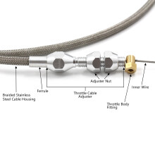 36inch Silver Throttle Cable LS1 4.8/5.3/5.7/6.0L