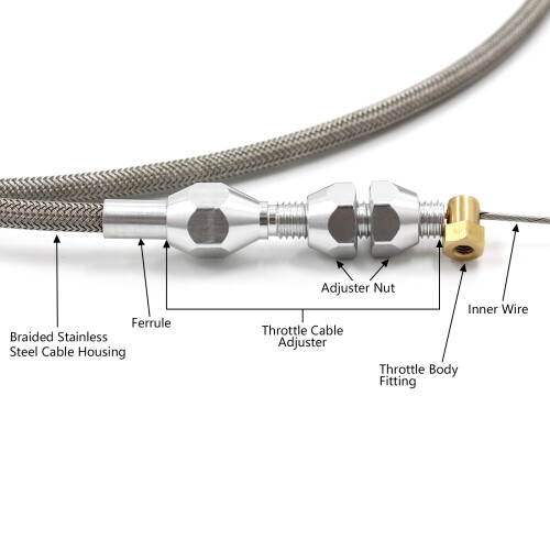 36inch Silver Throttle Cable LS1 4.8/5.3/5.7/6.0L
