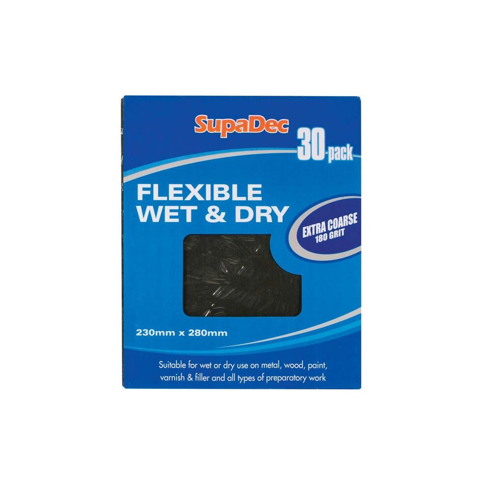 Supadec Grade 400 Fine Sandpaper (Pack Of 30) 5063107647948
