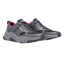 (6 UK, Grey) Hugo Boss Mens Asher Leather Running Trainers