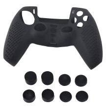 PS5-controllerhoes, antislip, zachte siliconen beschermhoes met nauwkeurige uitsparingen voor knoppen en poorten, ergonomisch ontwerp voor verbeterde