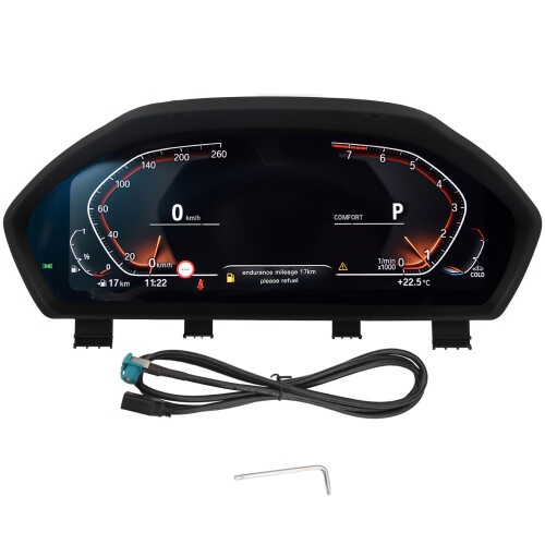 Vehicle Information Display LCD Instrument For Car Digital Dash Cluster Smart Dashboard HD Screen Plug And Play Linux System Multiple Interfaces Non