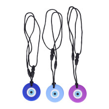 Silicone Chewy Necklace for Anxiety Relief, Reduce Thumb Sucking Oral Fidget Aid with Adjustable Cord Durable Soft Chew Pendant
