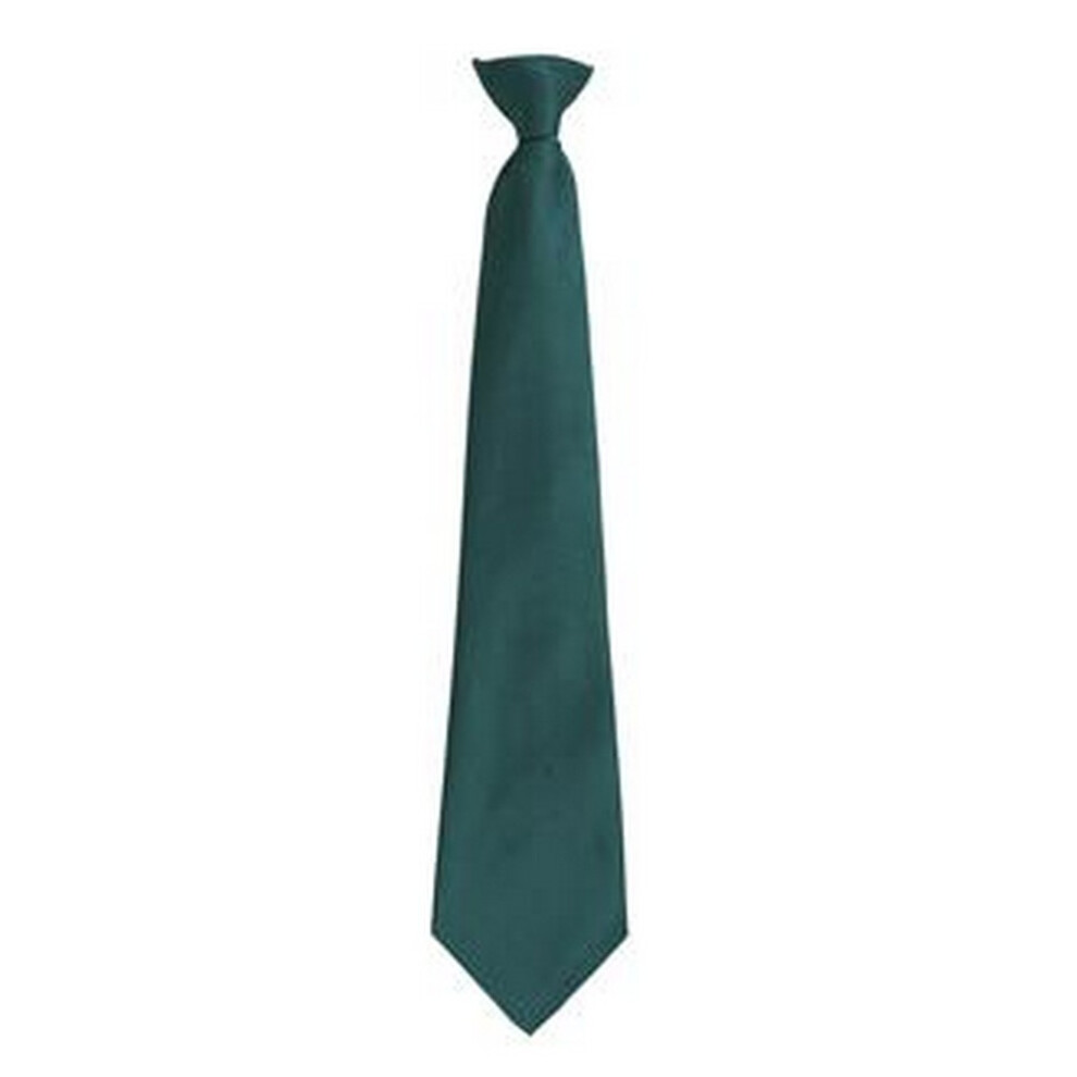 Premier Men's Fashion ”Colours” Work Clip On Tie - Bottle - One Size - Bottle - Image 2
