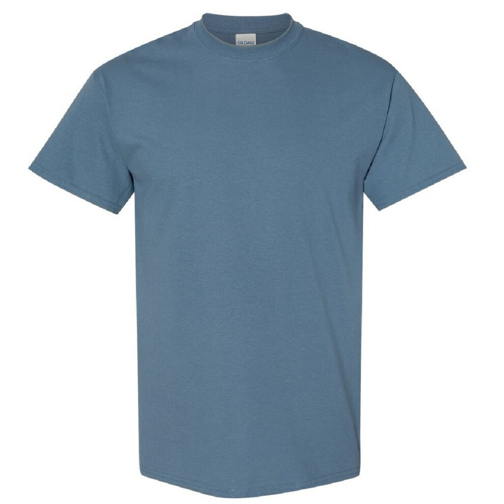 Gildan (3Xl, Indigo ) Mens Heavy Cotton Short-Sleeved T-Shirt Blue