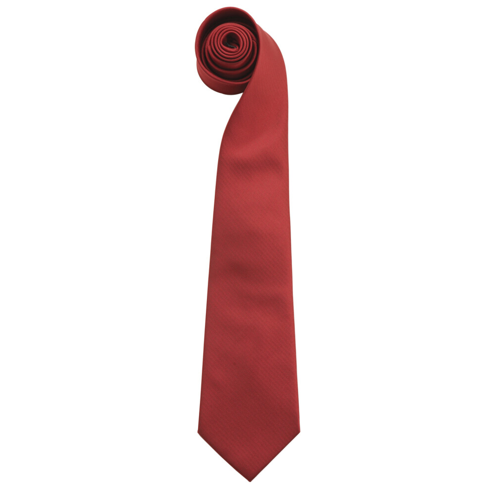 Premier (One Size, Burgundy) Mens “Colours” Plain Fashion / Business Tie